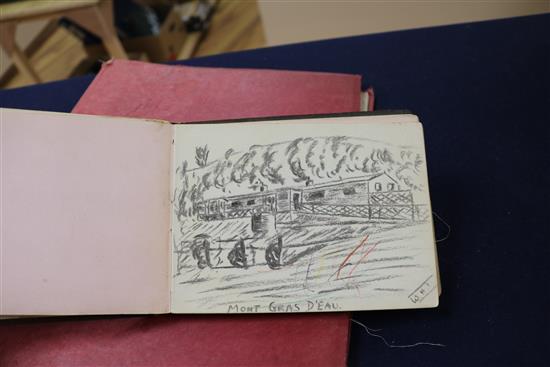 An autograph book: Baden Powell, Lawrence Oliver, etc. and a scrap book from India - Bombay